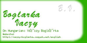 boglarka vaczy business card